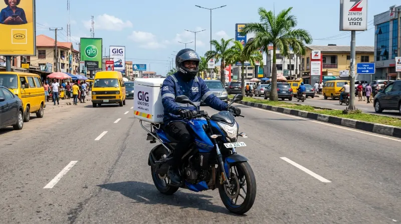 Sample dispatch rider in Nigeria